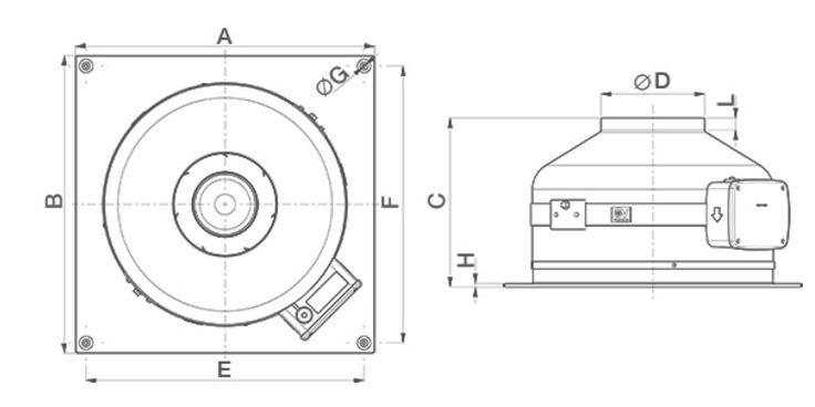 Wandventilator Rohrventilator CA 150 MD W EP 400 m³/h IP44